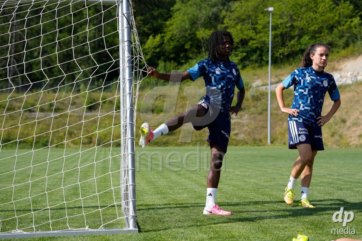 Crans-Montana, Switzerland - July 25: Cardia Mickaella Francoise Halooa (12 SFCCF) during the AXA Women's Super League match between Servette FC Chenois Feminin and FC Sion Feminin at Stade du Christ-Roi on July 25, 2026 in Crans-Montana, Switzerland.