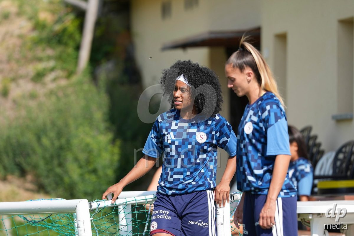 Crans-Montana, Switzerland - July 25: Cardia Mickaella Francoise Halooa (12 SFCCF) during the AXA Women's Super League match between Servette FC Chenois Feminin and FC Sion Feminin at Stade du Christ-Roi on July 25, 2026 in Crans-Montana, Switzerland.