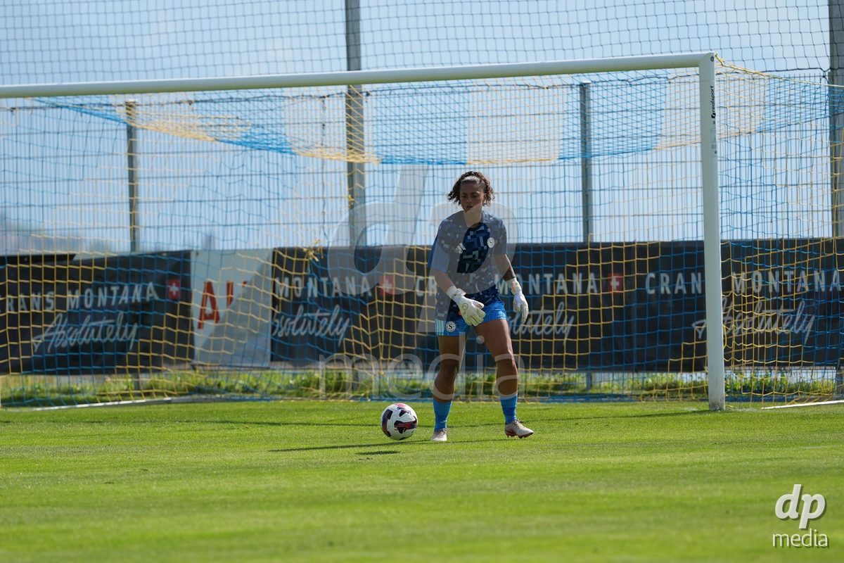 Crans-Montana, Switzerland - July 25: Weimar Jacintha Anouchka (13 SFCCF) during the AXA Women's Super League match between Servette FC Chenois Feminin and FC Sion Feminin at Stade du Christ-Roi on July 25, 2026 in Crans-Montana, Switzerland.