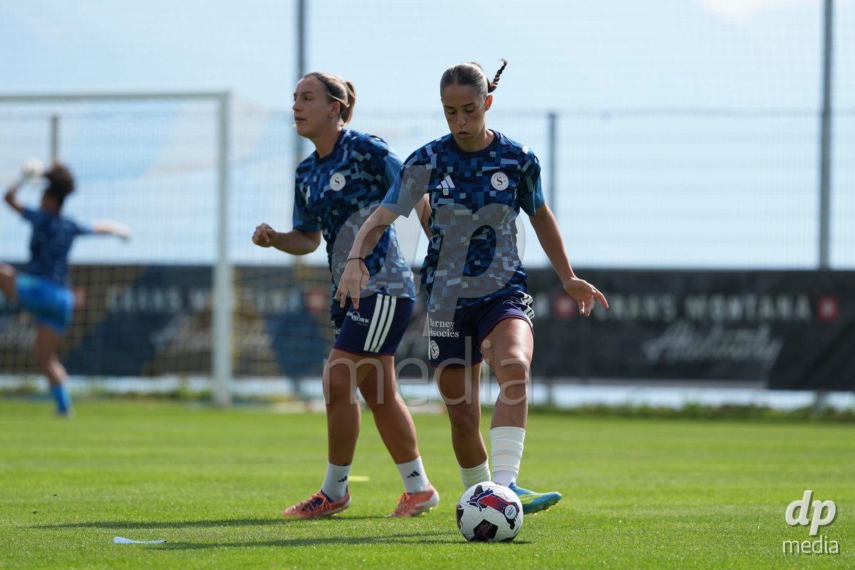 Crans-Montana, Switzerland - July 25: Amina Muratovic (23 SFCCF) during the AXA Women's Super League match between Servette FC Chenois Feminin and FC Sion Feminin at Stade du Christ-Roi on July 25, 2026 in Crans-Montana, Switzerland.