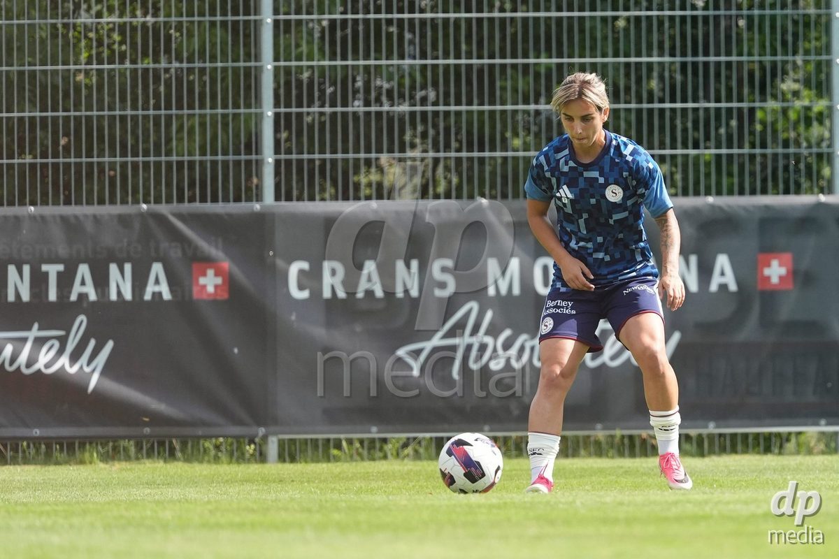 Crans-Montana, Switzerland - July 25: Andonova Natasha (7 SFCCF) during the AXA Women's Super League match between Servette FC Chenois Feminin and FC Sion Feminin at Stade du Christ-Roi on July 25, 2026 in Crans-Montana, Switzerland.