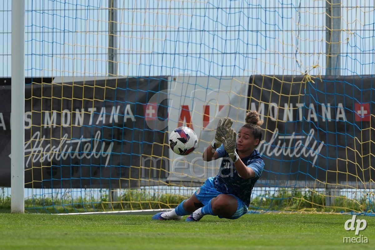 Crans-Montana, Switzerland - July 25: Le Page Manon (30 SFCCF) during the AXA Women's Super League match between Servette FC Chenois Feminin and FC Sion Feminin at Stade du Christ-Roi on July 25, 2026 in Crans-Montana, Switzerland.