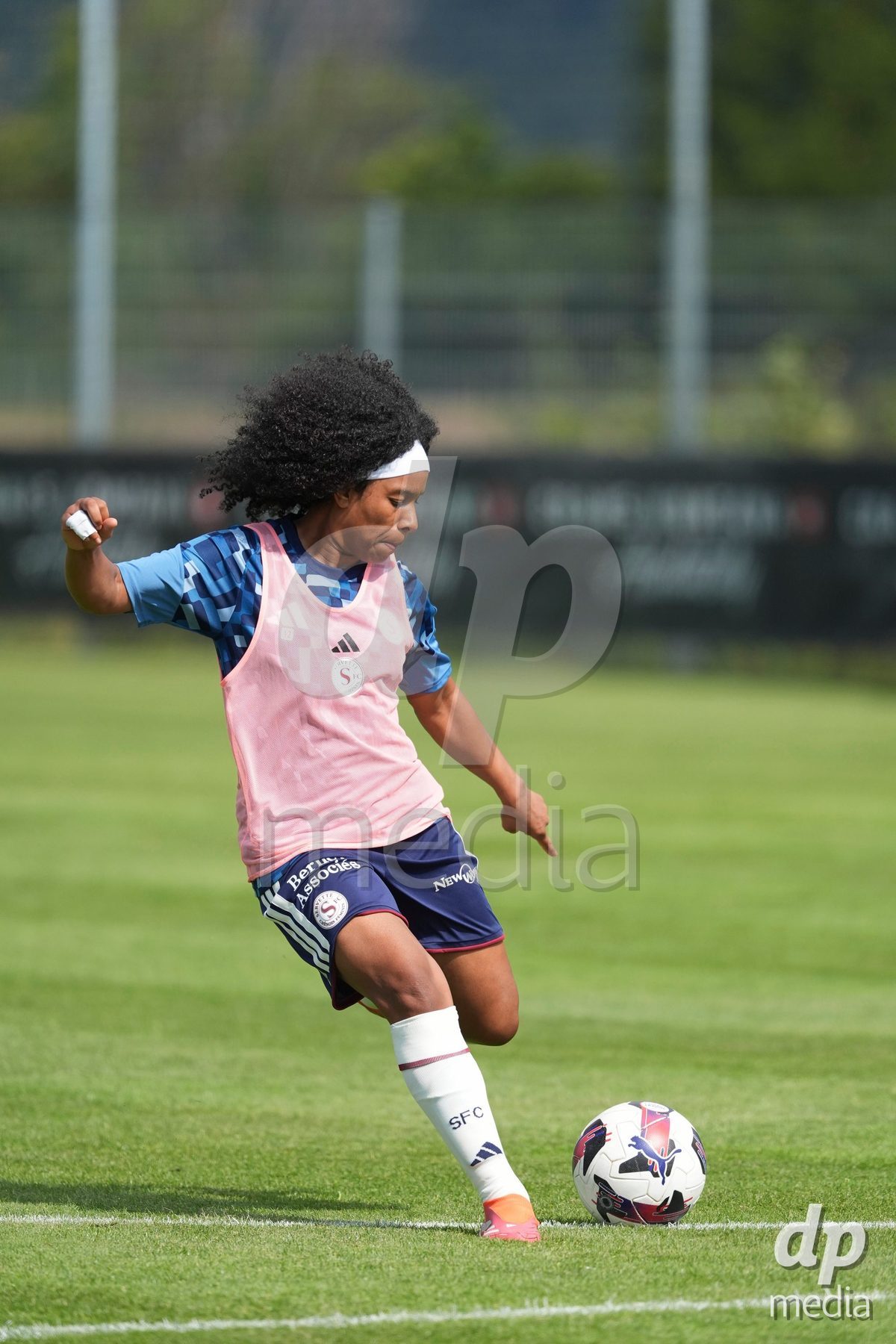Crans-Montana, Switzerland - July 25: Cardia Mickaella Francoise Halooa (12 SFCCF) during the AXA Women's Super League match between Servette FC Chenois Feminin and FC Sion Feminin at Stade du Christ-Roi on July 25, 2026 in Crans-Montana, Switzerland.