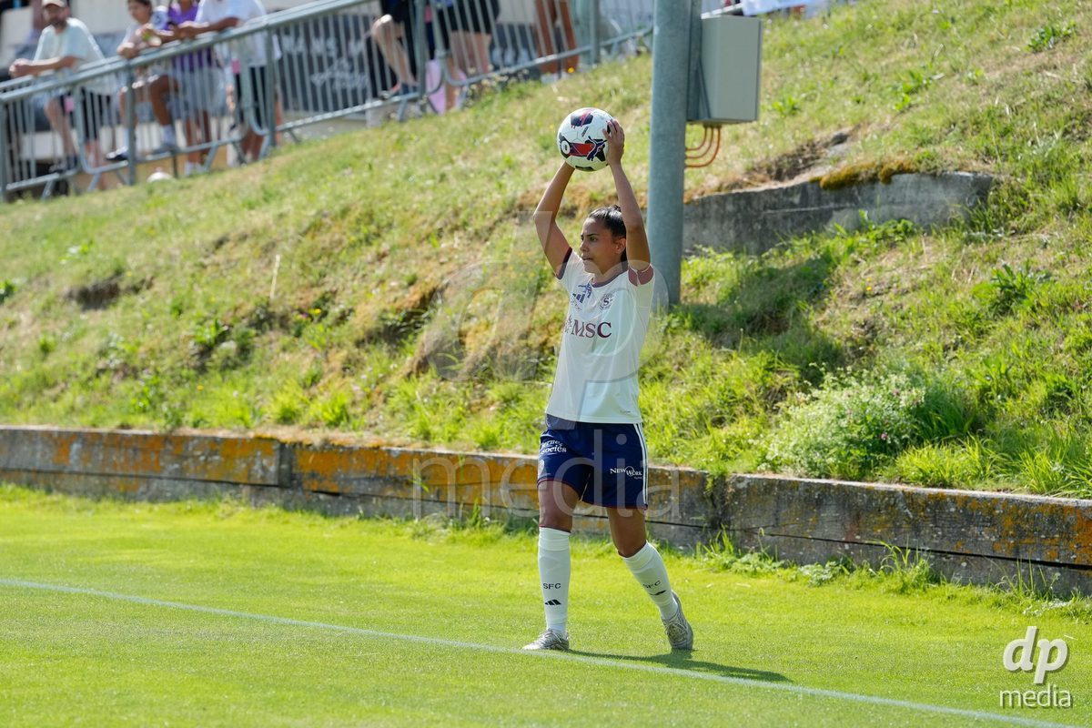 Crans-Montana, Switzerland - July 25: Daina Bourma (3 SFCCF) during the AXA Women's Super League match between Servette FC Chenois Feminin and FC Sion Feminin at Stade du Christ-Roi on July 25, 2026 in Crans-Montana, Switzerland.