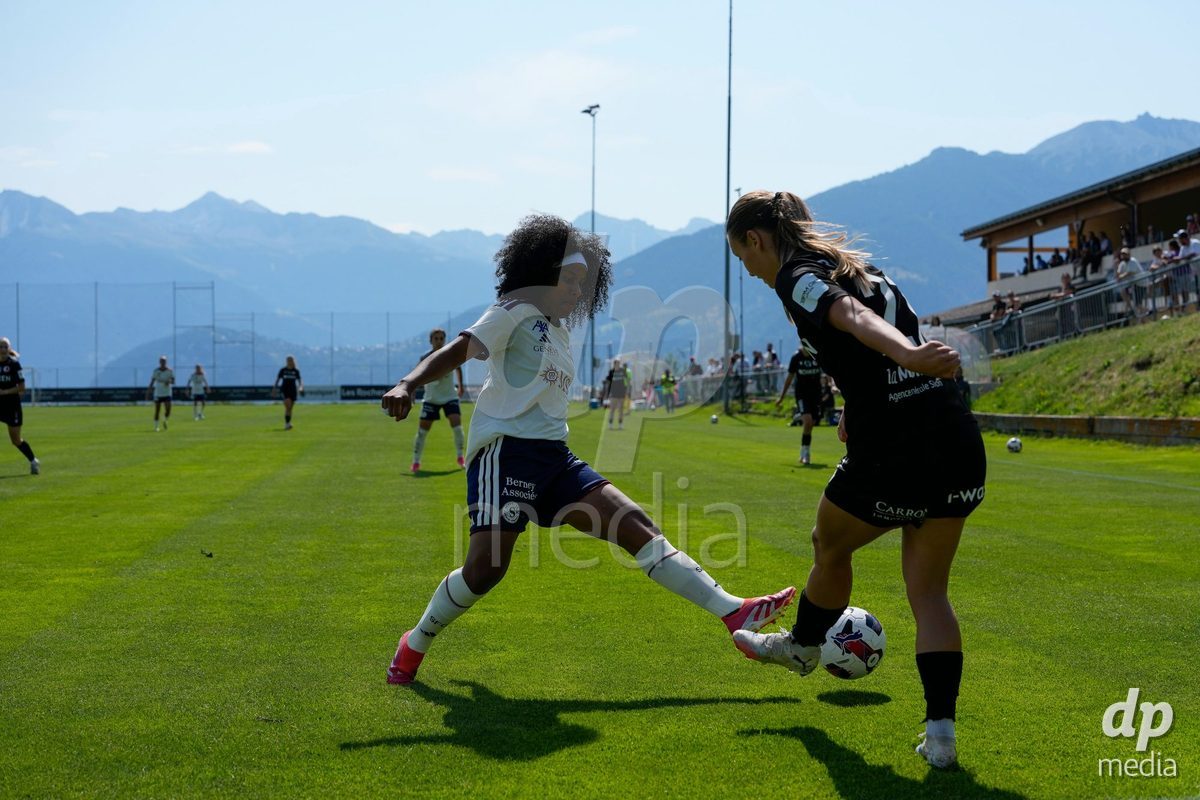 Crans-Montana, Switzerland - July 25: Cardia Mickaella Francoise Halooa (12 SFCCF) during the AXA Women's Super League match between Servette FC Chenois Feminin and FC Sion Feminin at Stade du Christ-Roi on July 25, 2026 in Crans-Montana, Switzerland.