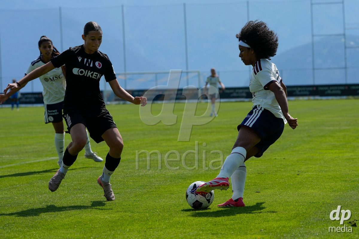 Crans-Montana, Switzerland - July 25: Cardia Mickaella Francoise Halooa (12 SFCCF) during the AXA Women's Super League match between Servette FC Chenois Feminin and FC Sion Feminin at Stade du Christ-Roi on July 25, 2026 in Crans-Montana, Switzerland.