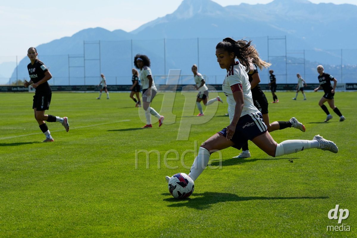 Crans-Montana, Switzerland - July 25: Daina Bourma (3 SFCCF) during the AXA Women's Super League match between Servette FC Chenois Feminin and FC Sion Feminin at Stade du Christ-Roi on July 25, 2026 in Crans-Montana, Switzerland.
