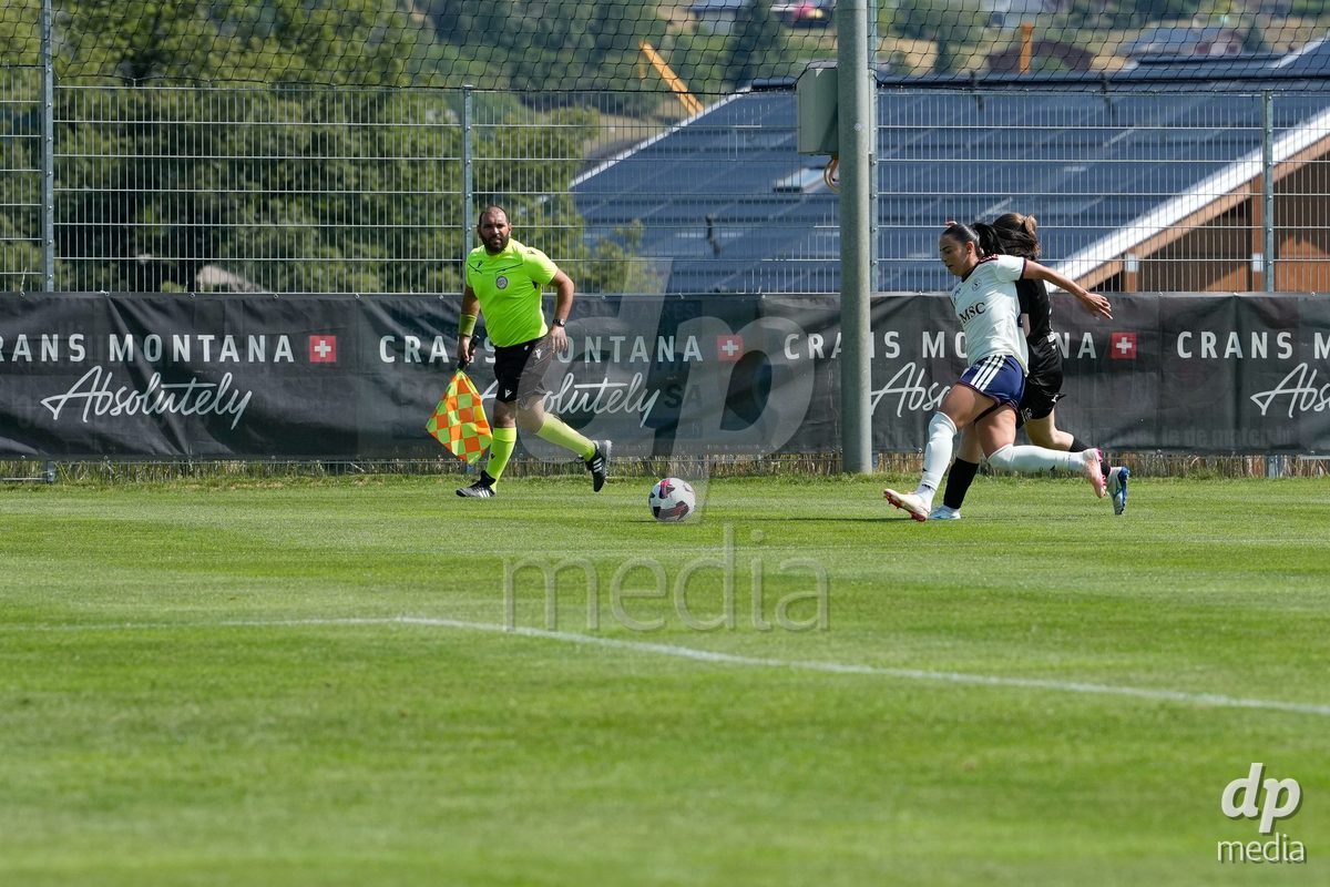 Crans-Montana, Switzerland - July 25: Terchoun Meriame (25 SFCCF) during the AXA Women's Super League match between Servette FC Chenois Feminin and FC Sion Feminin at Stade du Christ-Roi on July 25, 2026 in Crans-Montana, Switzerland.