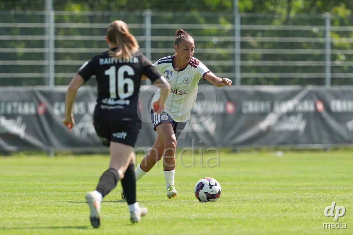 Crans-Montana, Switzerland - July 25: Serrano Castano Paula (19 SFCCF) during the AXA Women's Super League match between Servette FC Chenois Feminin and FC Sion Feminin at Stade du Christ-Roi on July 25, 2026 in Crans-Montana, Switzerland.