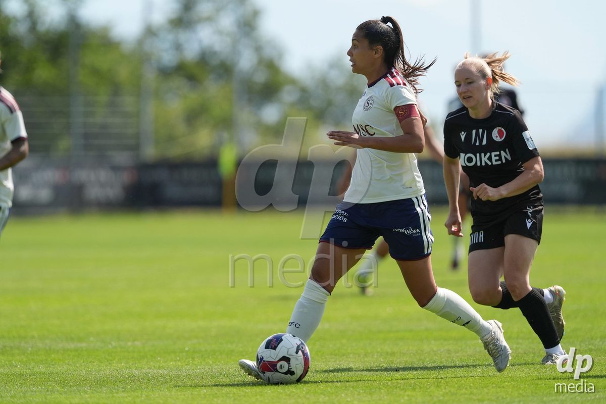 Crans-Montana, Switzerland - July 25: Daina Bourma (3 SFCCF) during the AXA Women's Super League match between Servette FC Chenois Feminin and FC Sion Feminin at Stade du Christ-Roi on July 25, 2026 in Crans-Montana, Switzerland.