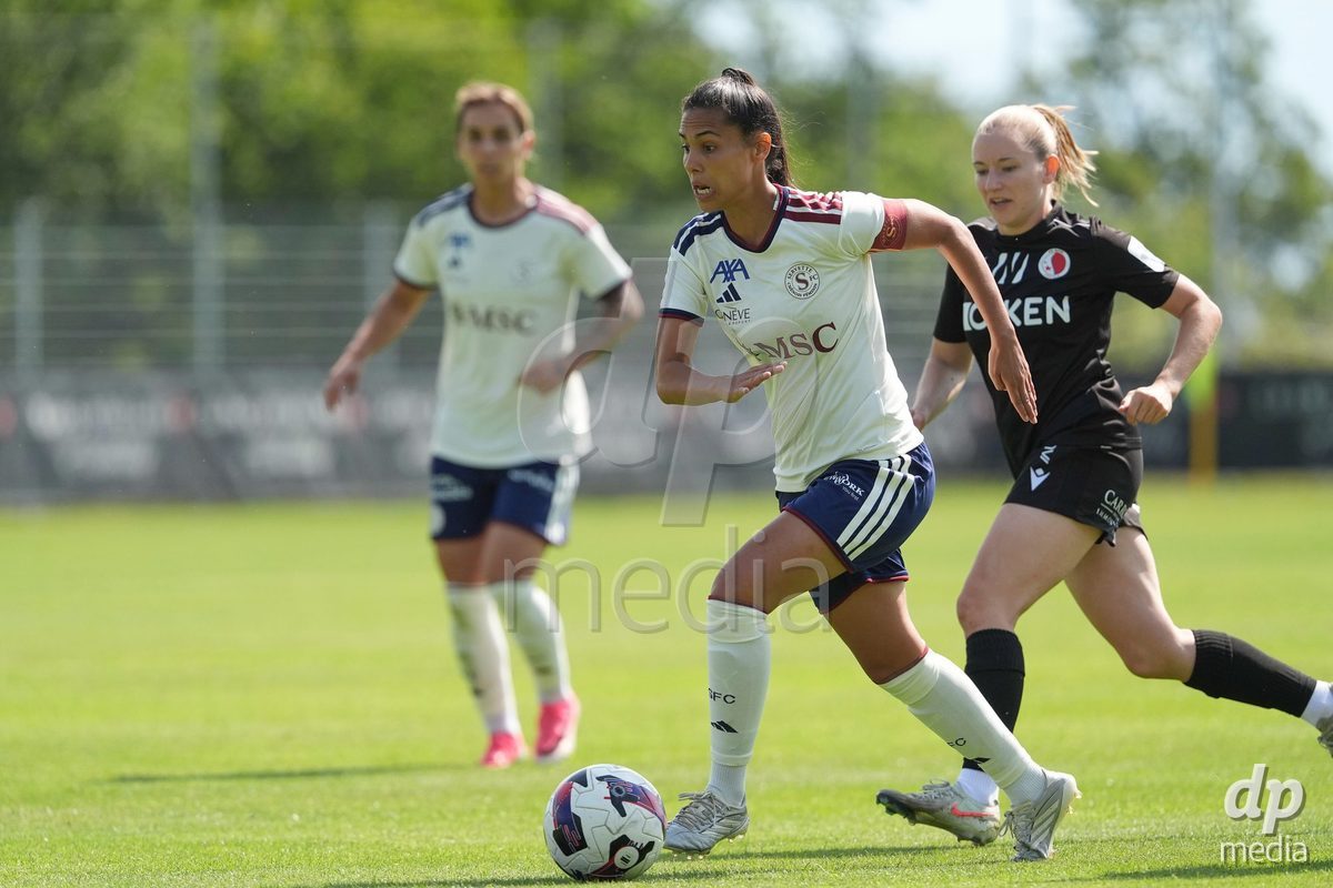 Crans-Montana, Switzerland - July 25: Daina Bourma (3 SFCCF) during the AXA Women's Super League match between Servette FC Chenois Feminin and FC Sion Feminin at Stade du Christ-Roi on July 25, 2026 in Crans-Montana, Switzerland.