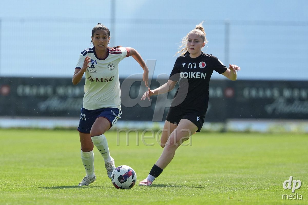 Crans-Montana, Switzerland - July 25: Daina Bourma (3 SFCCF) during the AXA Women's Super League match between Servette FC Chenois Feminin and FC Sion Feminin at Stade du Christ-Roi on July 25, 2026 in Crans-Montana, Switzerland.