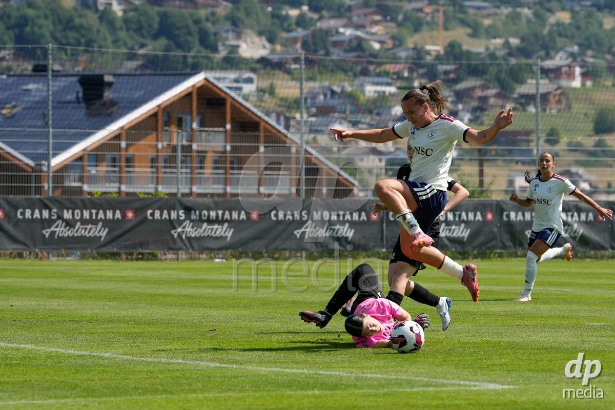 Crans-Montana, Switzerland - July 25: Magdalena Izabela Sobal (11 SFCCF) during the AXA Women's Super League match between Servette FC Chenois Feminin and FC Sion Feminin at Stade du Christ-Roi on July 25, 2026 in Crans-Montana, Switzerland.