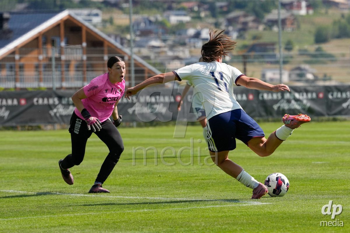 Crans-Montana, Switzerland - July 25: Magdalena Izabela Sobal (11 SFCCF) during the AXA Women's Super League match between Servette FC Chenois Feminin and FC Sion Feminin at Stade du Christ-Roi on July 25, 2026 in Crans-Montana, Switzerland.