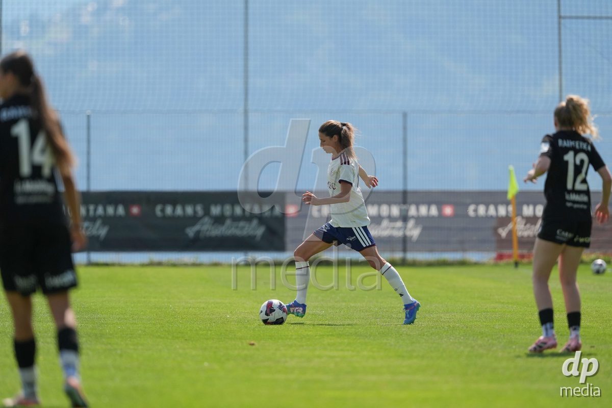 Crans-Montana, Switzerland - July 25: Carage Noemie (28 SFCCF) during the AXA Women's Super League match between Servette FC Chenois Feminin and FC Sion Feminin at Stade du Christ-Roi on July 25, 2026 in Crans-Montana, Switzerland.