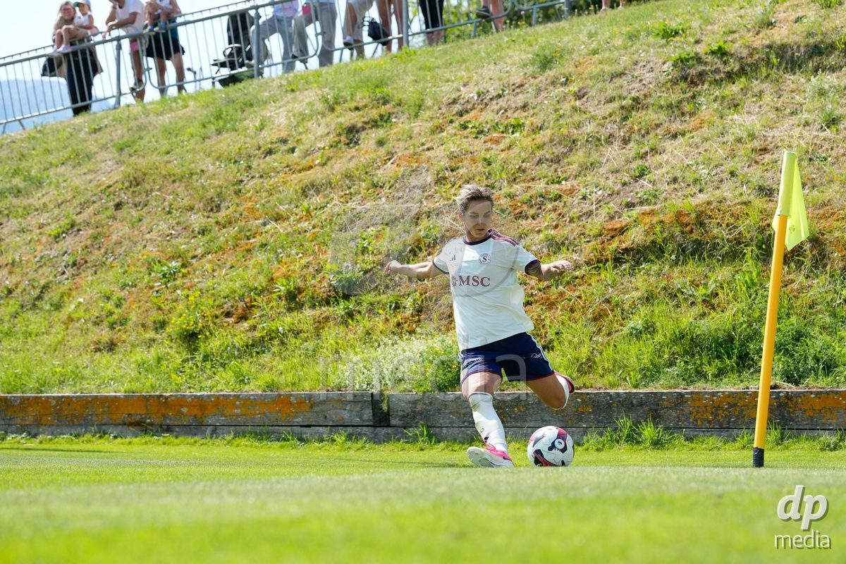 Crans-Montana, Switzerland - July 25: Andonova Natasha (7 SFCCF) during the AXA Women's Super League match between Servette FC Chenois Feminin and FC Sion Feminin at Stade du Christ-Roi on July 25, 2026 in Crans-Montana, Switzerland.