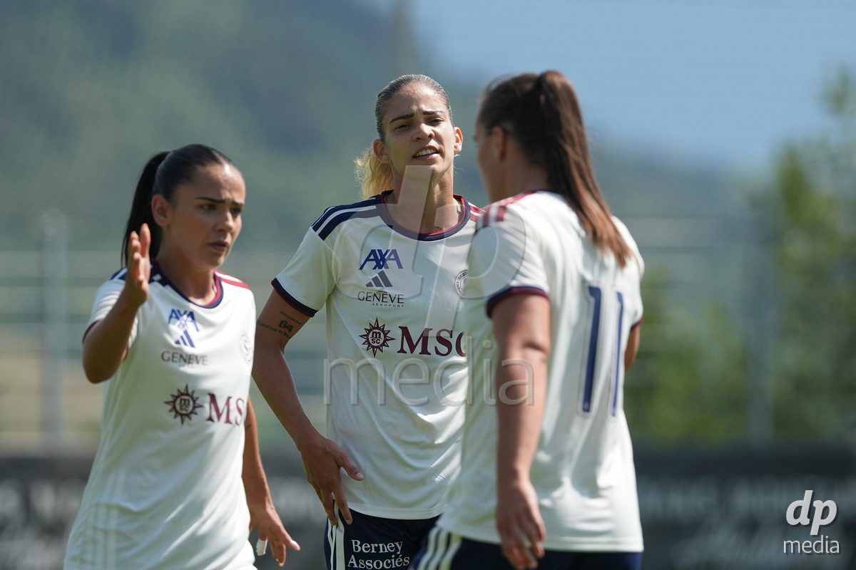 Crans-Montana, Switzerland - July 25: De al m da Eira Stefanie (64 SFCCF) during the AXA Women's Super League match between Servette FC Chenois Feminin and FC Sion Feminin at Stade du Christ-Roi on July 25, 2026 in Crans-Montana, Switzerland.