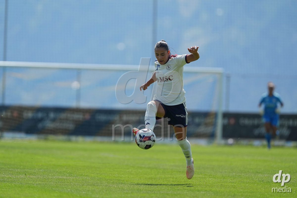 Crans-Montana, Switzerland - July 25: Terchoun Meriame (25 SFCCF) during the AXA Women's Super League match between Servette FC Chenois Feminin and FC Sion Feminin at Stade du Christ-Roi on July 25, 2026 in Crans-Montana, Switzerland.