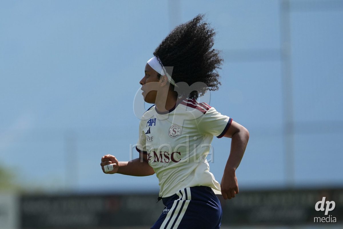 Crans-Montana, Switzerland - July 25: Cardia Mickaella Francoise Halooa (12 SFCCF) during the AXA Women's Super League match between Servette FC Chenois Feminin and FC Sion Feminin at Stade du Christ-Roi on July 25, 2026 in Crans-Montana, Switzerland.