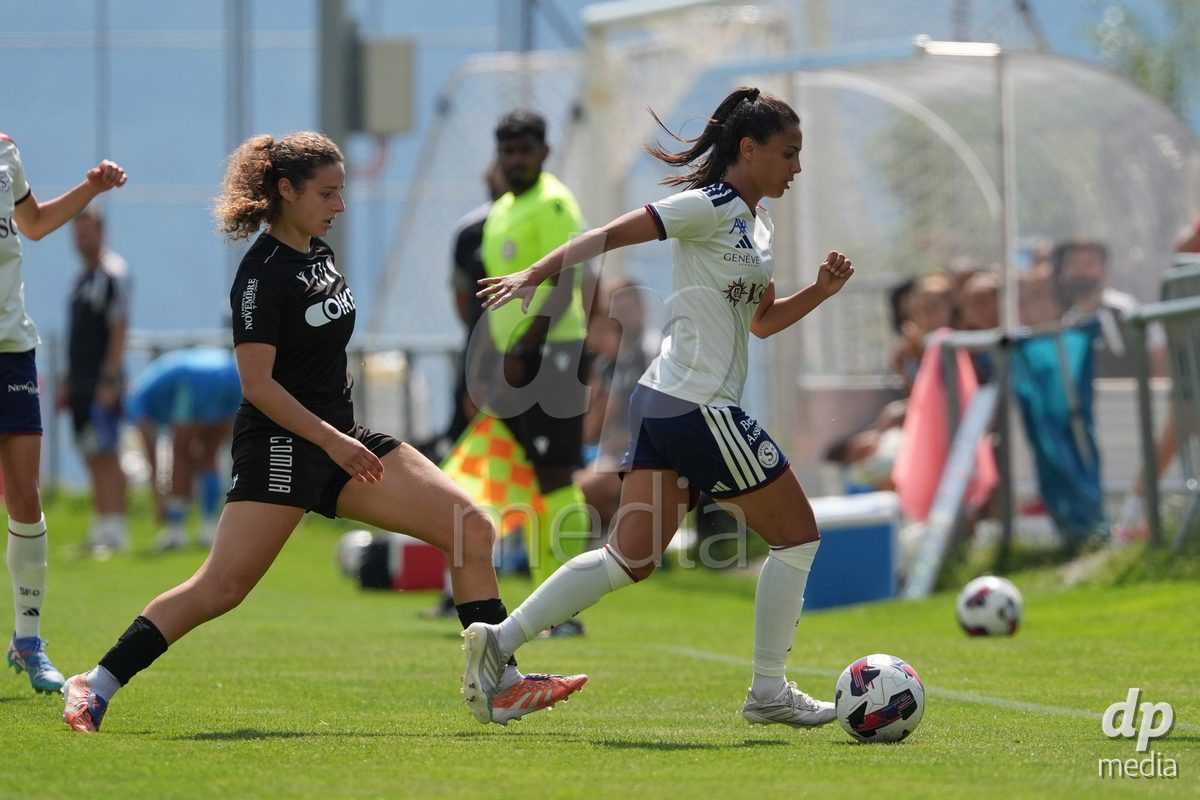 Crans-Montana, Switzerland - July 25: Daina Bourma (3 SFCCF) during the AXA Women's Super League match between Servette FC Chenois Feminin and FC Sion Feminin at Stade du Christ-Roi on July 25, 2026 in Crans-Montana, Switzerland.