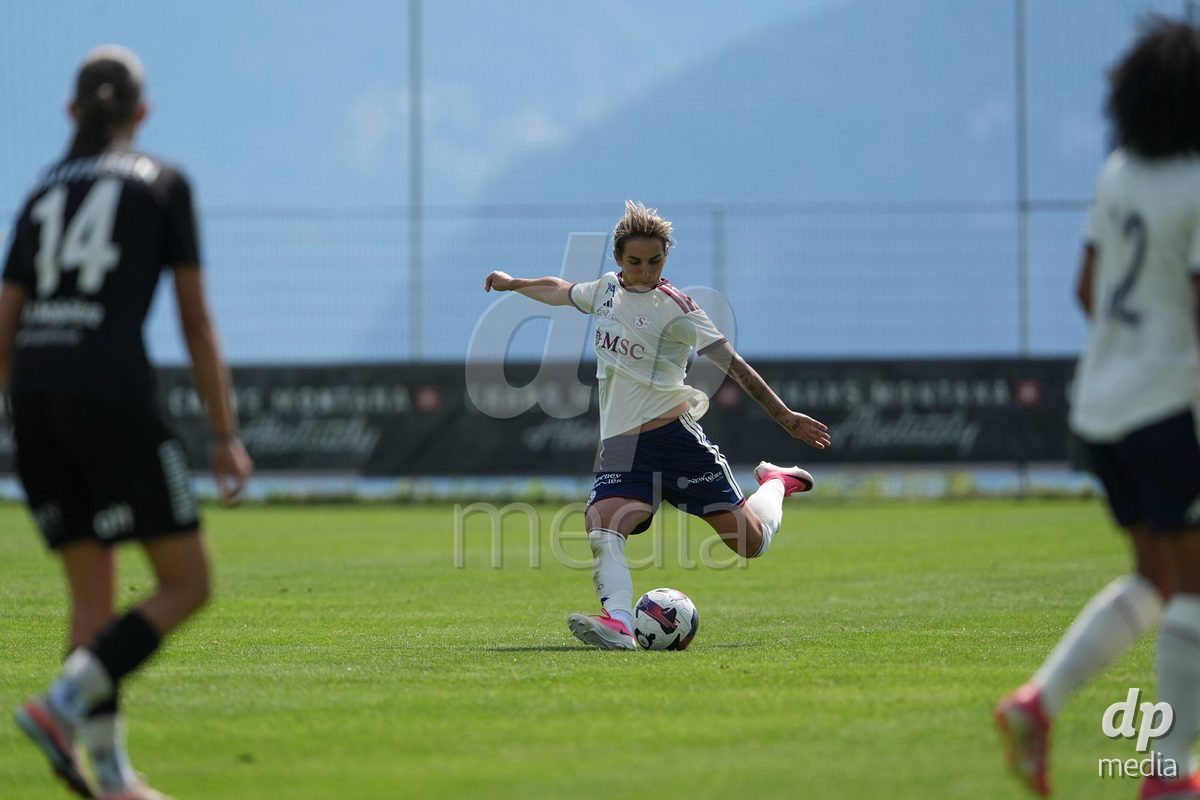 Crans-Montana, Switzerland - July 25: Andonova Natasha (7 SFCCF) during the AXA Women's Super League match between Servette FC Chenois Feminin and FC Sion Feminin at Stade du Christ-Roi on July 25, 2026 in Crans-Montana, Switzerland.