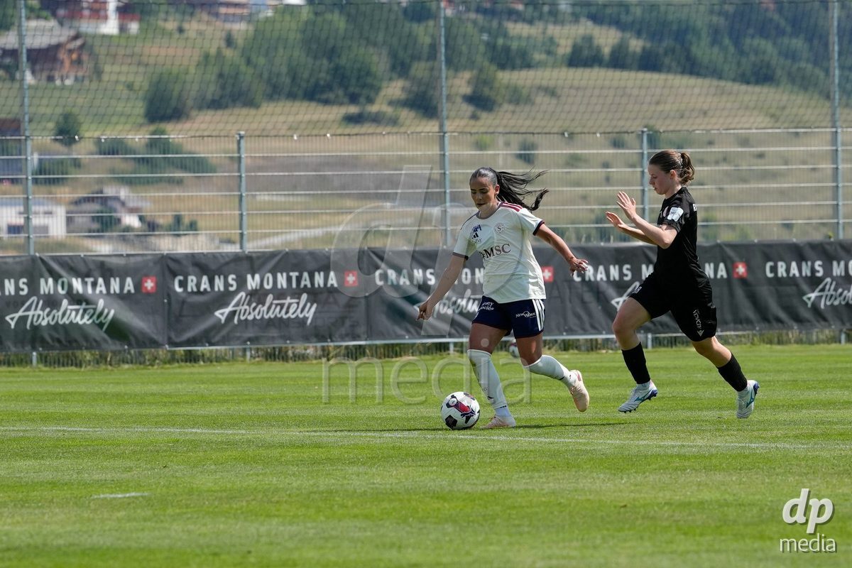 Crans-Montana, Switzerland - July 25: Terchoun Meriame (25 SFCCF) during the AXA Women's Super League match between Servette FC Chenois Feminin and FC Sion Feminin at Stade du Christ-Roi on July 25, 2026 in Crans-Montana, Switzerland.