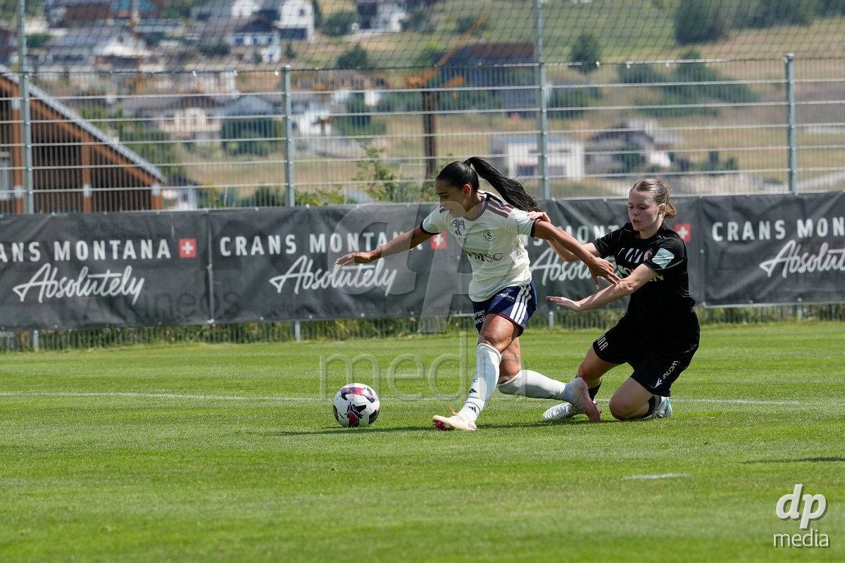 Crans-Montana, Switzerland - July 25: Terchoun Meriame (25 SFCCF) during the AXA Women's Super League match between Servette FC Chenois Feminin and FC Sion Feminin at Stade du Christ-Roi on July 25, 2026 in Crans-Montana, Switzerland.