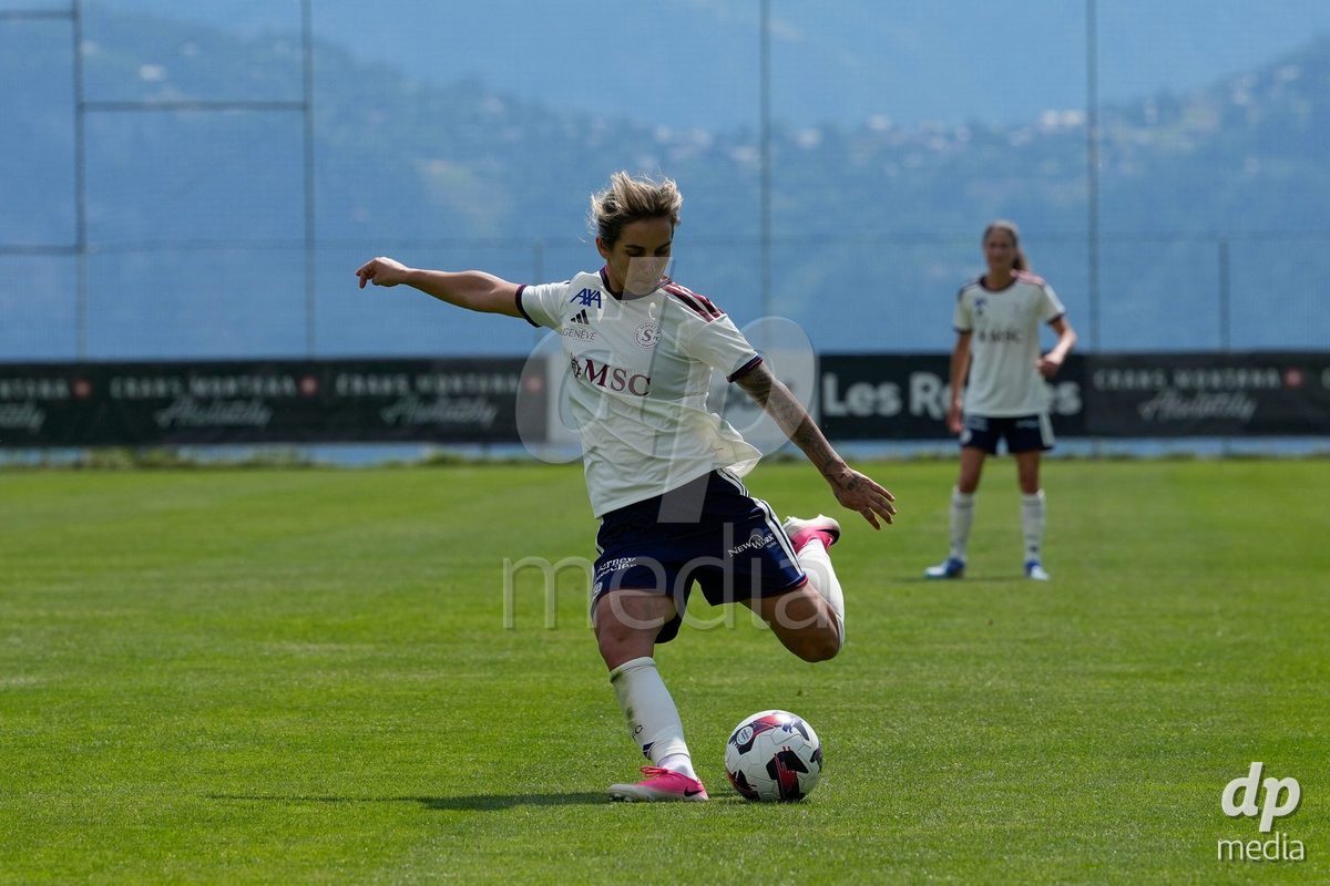 Crans-Montana, Switzerland - July 25: Andonova Natasha (7 SFCCF) during the AXA Women's Super League match between Servette FC Chenois Feminin and FC Sion Feminin at Stade du Christ-Roi on July 25, 2026 in Crans-Montana, Switzerland.