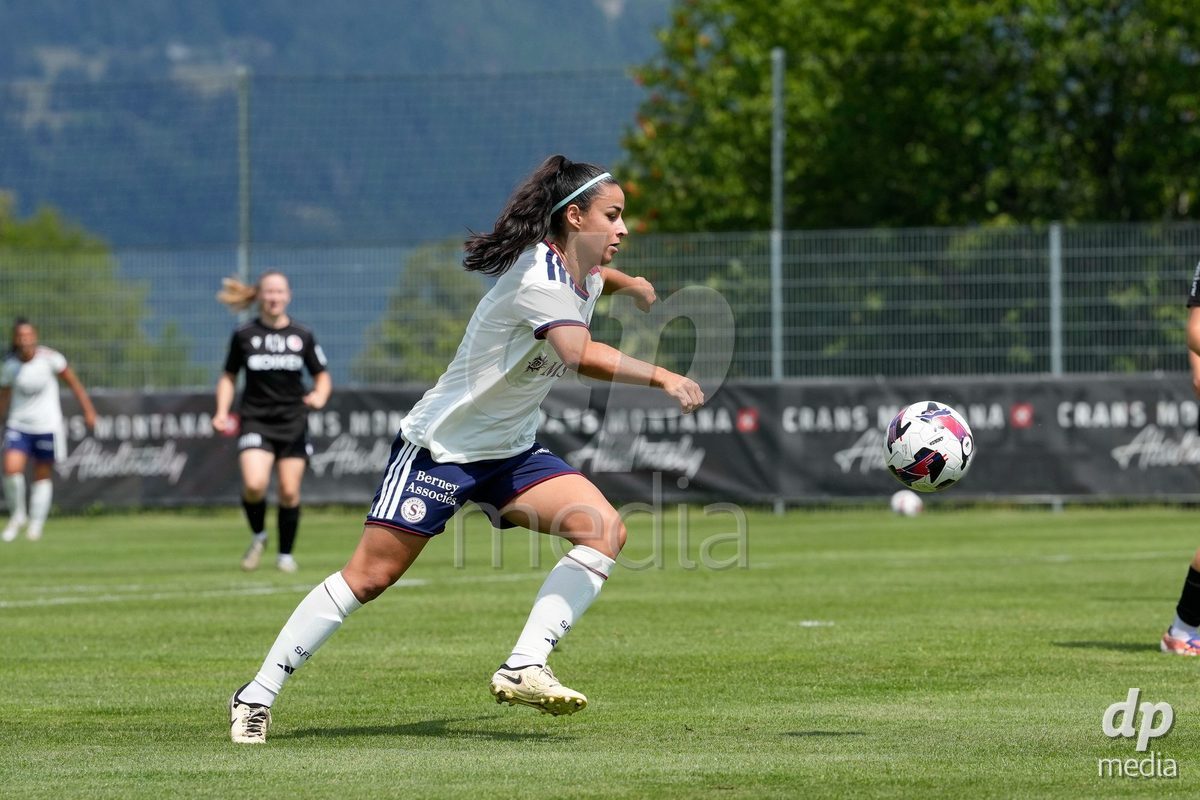 Crans-Montana, Switzerland - July 25: Hernandez Diaz Paola (6 SFCCF) during the AXA Women's Super League match between Servette FC Chenois Feminin and FC Sion Feminin at Stade du Christ-Roi on July 25, 2026 in Crans-Montana, Switzerland.