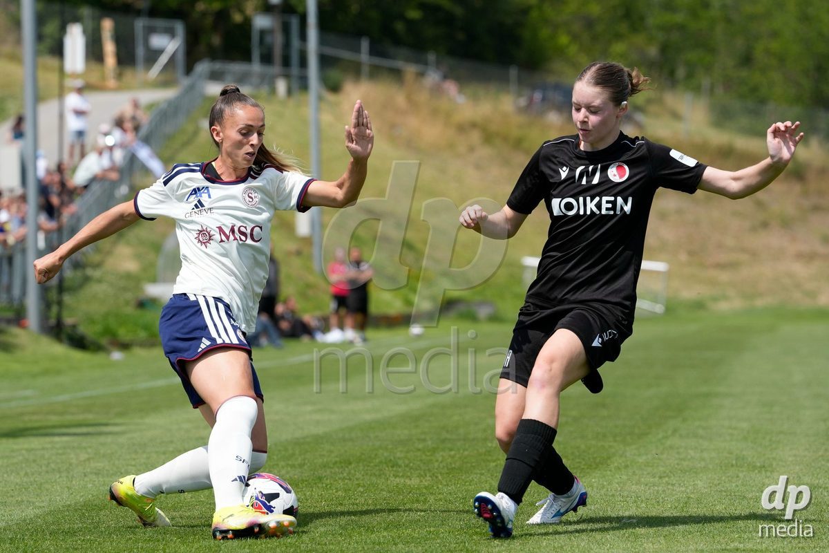 Crans-Montana, Switzerland - July 25: Chaney Amanda (22 SFCCF) during the AXA Women's Super League match between Servette FC Chenois Feminin and FC Sion Feminin at Stade du Christ-Roi on July 25, 2026 in Crans-Montana, Switzerland.