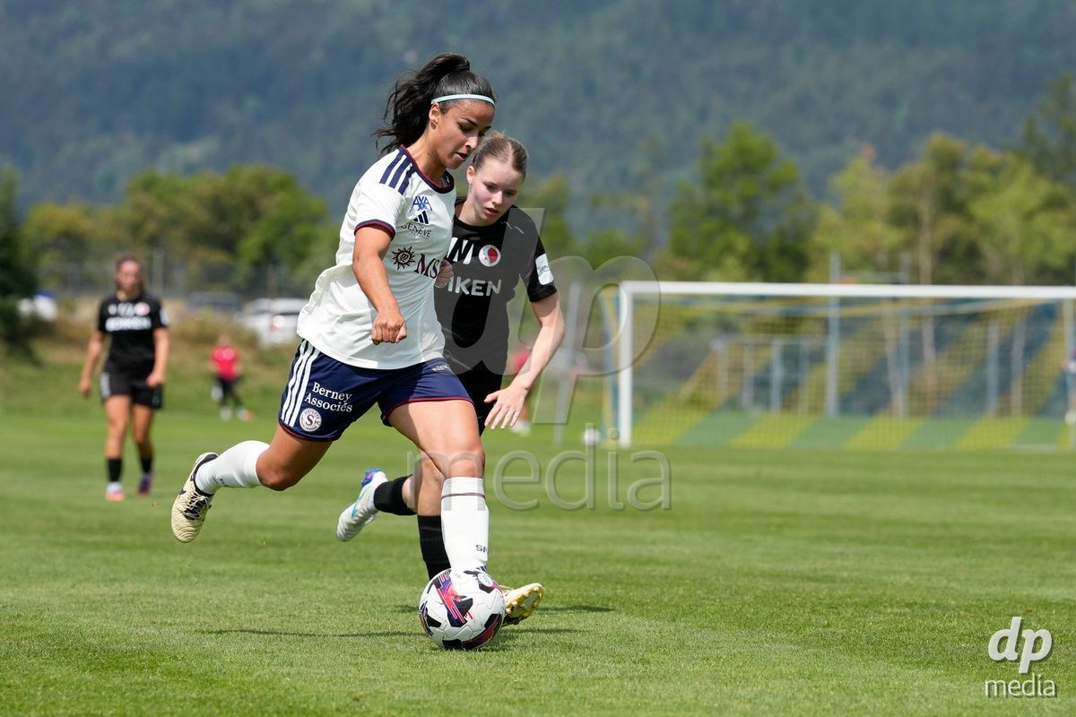 Crans-Montana, Switzerland - July 25: Hernandez Diaz Paola (6 SFCCF) during the AXA Women's Super League match between Servette FC Chenois Feminin and FC Sion Feminin at Stade du Christ-Roi on July 25, 2026 in Crans-Montana, Switzerland.