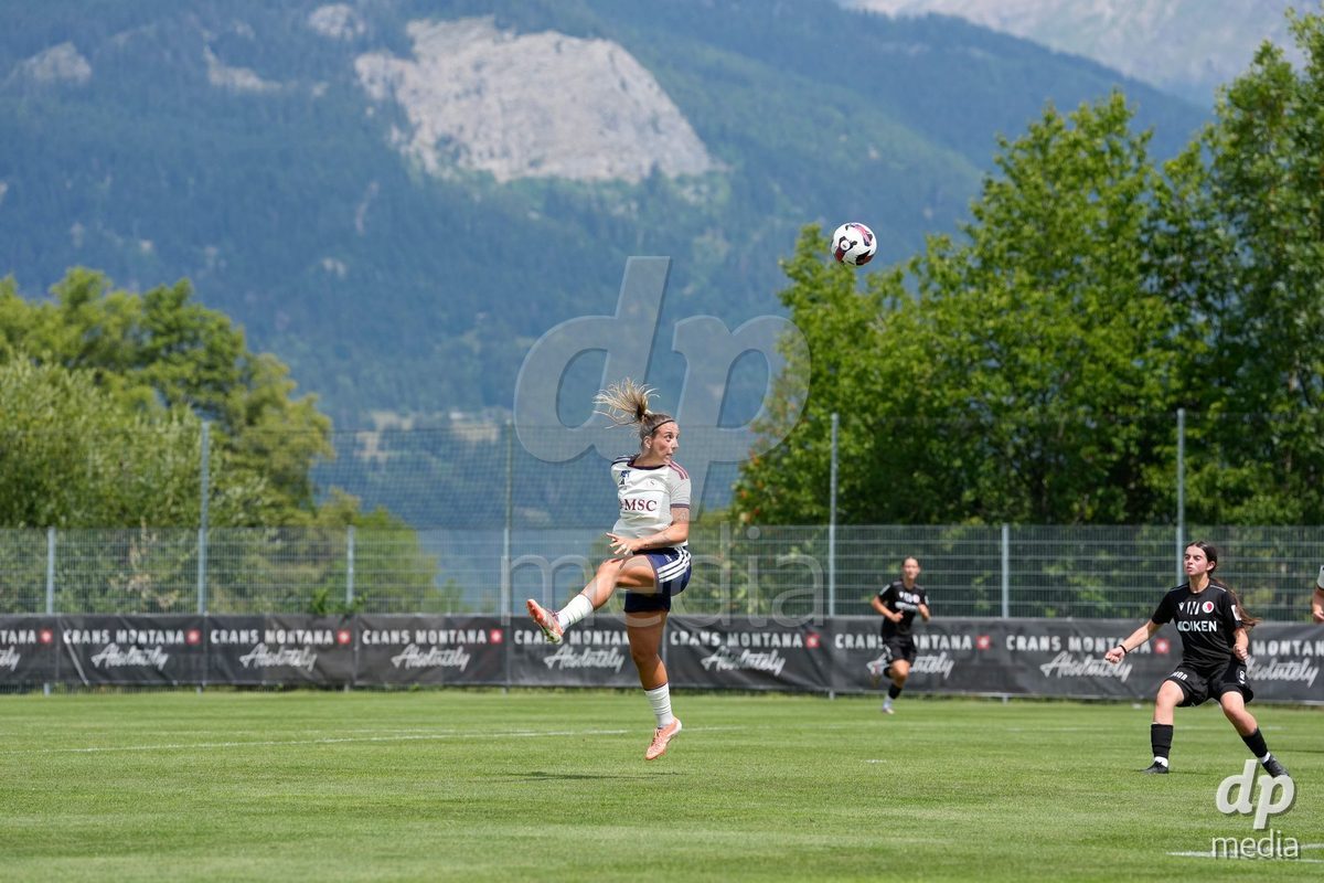 Crans-Montana, Switzerland - July 25: {faceTag} during the AXA Women's Super League match between Servette FC Chenois Feminin and FC Sion Feminin at Stade du Christ-Roi on July 25, 2026 in Crans-Montana, Switzerland.