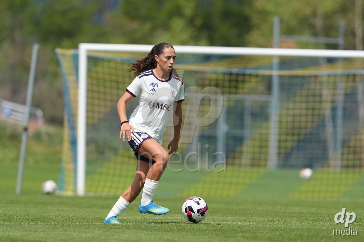 Crans-Montana, Switzerland - July 25: Amina Muratovic (23 SFCCF) during the AXA Women's Super League match between Servette FC Chenois Feminin and FC Sion Feminin at Stade du Christ-Roi on July 25, 2026 in Crans-Montana, Switzerland.