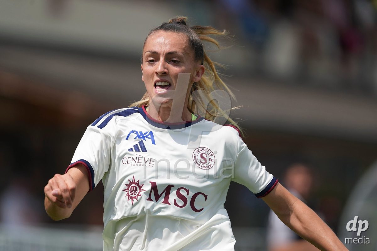 Crans-Montana, Switzerland - July 25: Chaney Amanda (22 SFCCF) during the AXA Women's Super League match between Servette FC Chenois Feminin and FC Sion Feminin at Stade du Christ-Roi on July 25, 2026 in Crans-Montana, Switzerland.