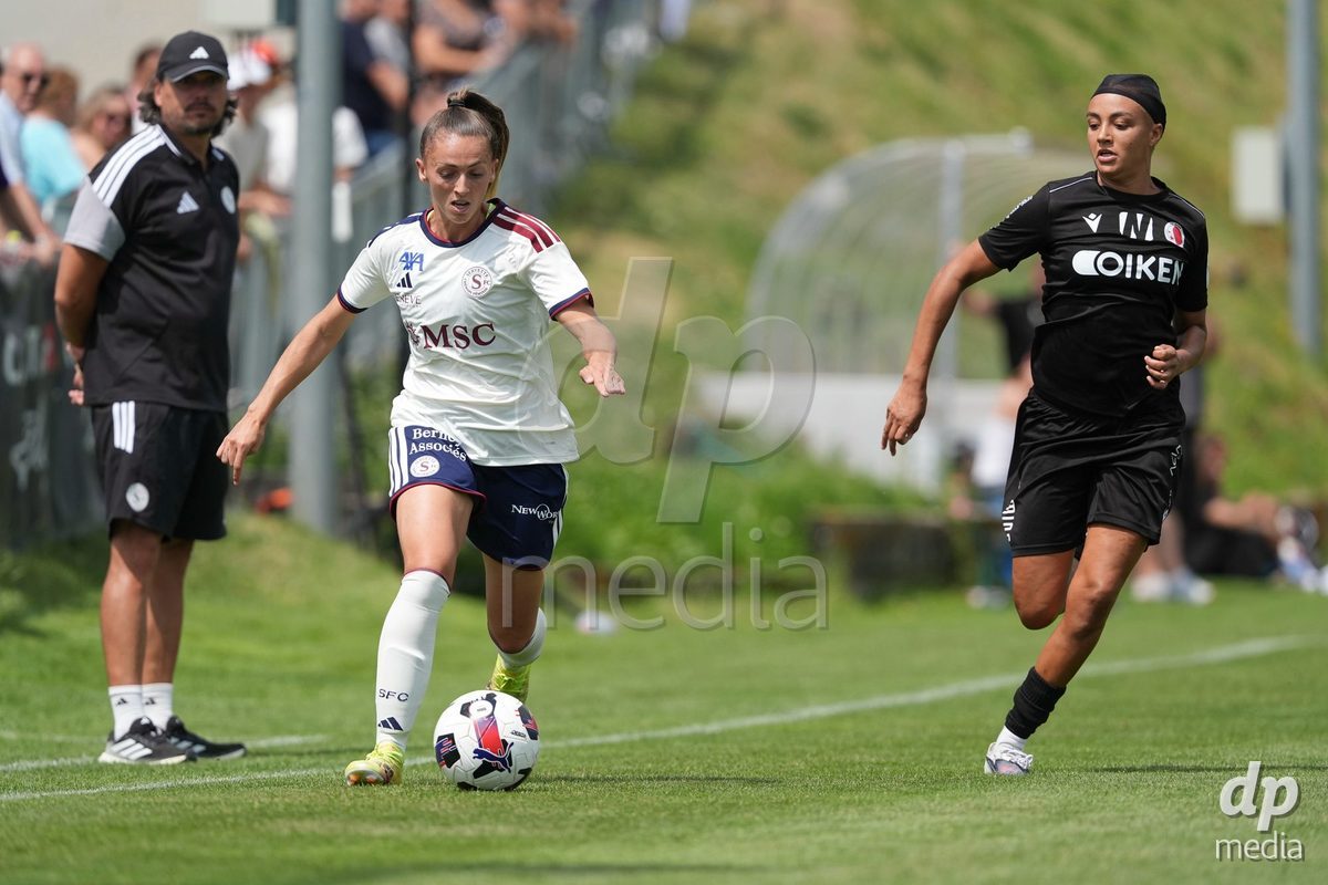 Crans-Montana, Switzerland - July 25: Chaney Amanda (22 SFCCF) during the AXA Women's Super League match between Servette FC Chenois Feminin and FC Sion Feminin at Stade du Christ-Roi on July 25, 2026 in Crans-Montana, Switzerland.