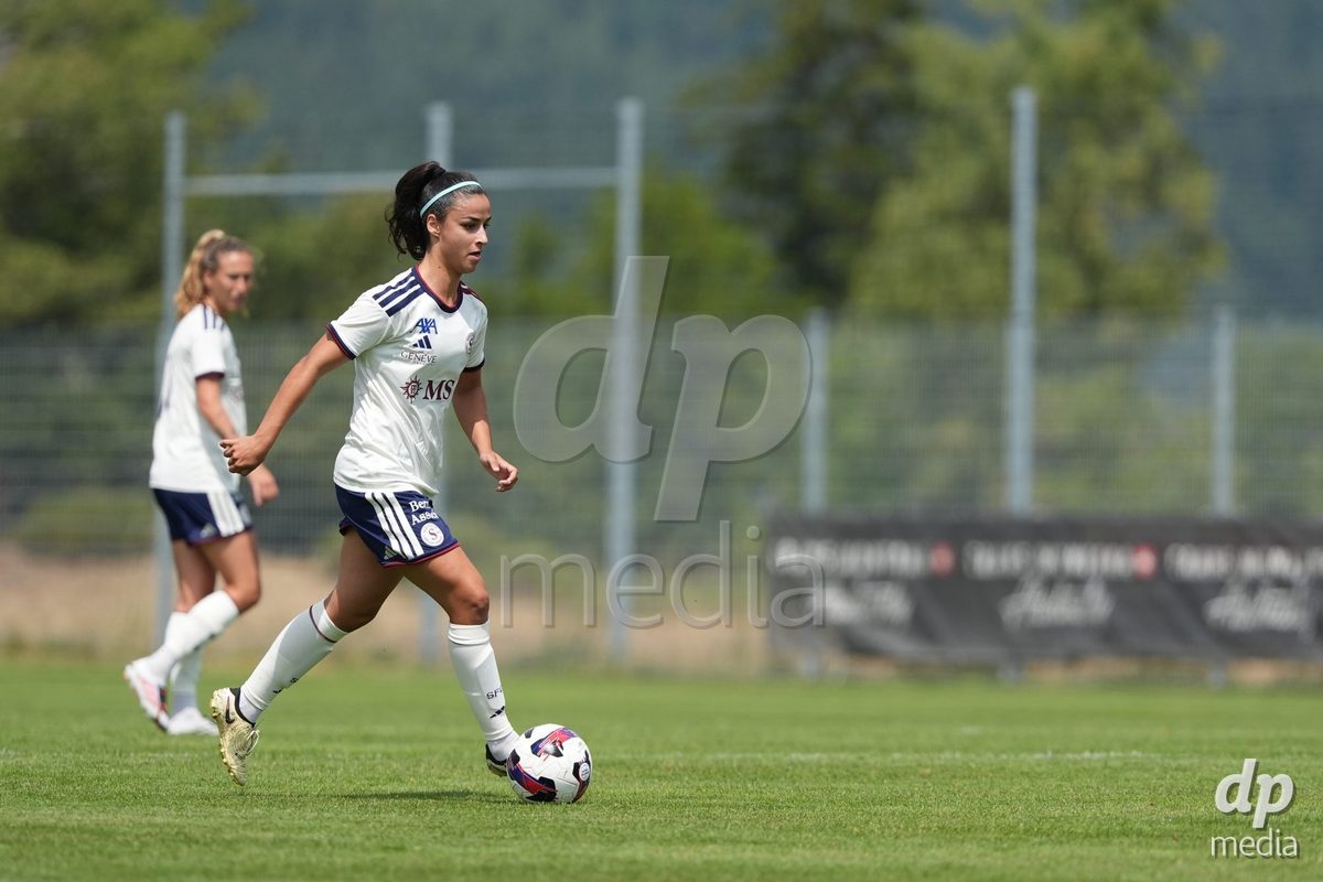 Crans-Montana, Switzerland - July 25: Hernandez Diaz Paola (6 SFCCF) during the AXA Women's Super League match between Servette FC Chenois Feminin and FC Sion Feminin at Stade du Christ-Roi on July 25, 2026 in Crans-Montana, Switzerland.