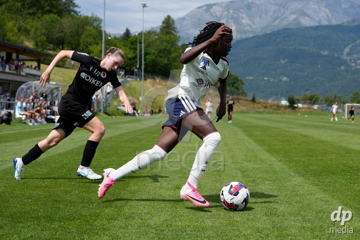 Crans-Montana, Switzerland - July 25: Garance Nein (17 SFCCF) during the AXA Women's Super League match between Servette FC Chenois Feminin and FC Sion Feminin at Stade du Christ-Roi on July 25, 2026 in Crans-Montana, Switzerland.