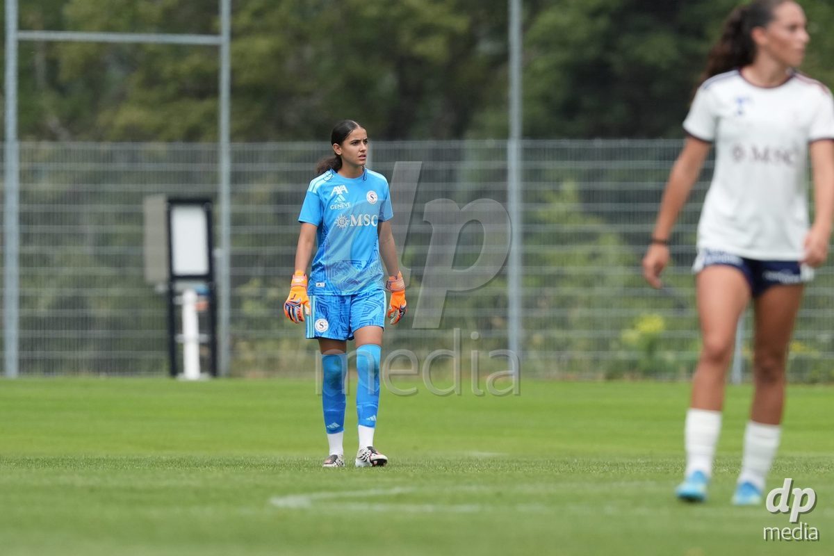 Crans-Montana, Switzerland - July 25: Blanco Acevedo Abby (32 SFCCF) during the AXA Women's Super League match between Servette FC Chenois Feminin and FC Sion Feminin at Stade du Christ-Roi on July 25, 2026 in Crans-Montana, Switzerland.