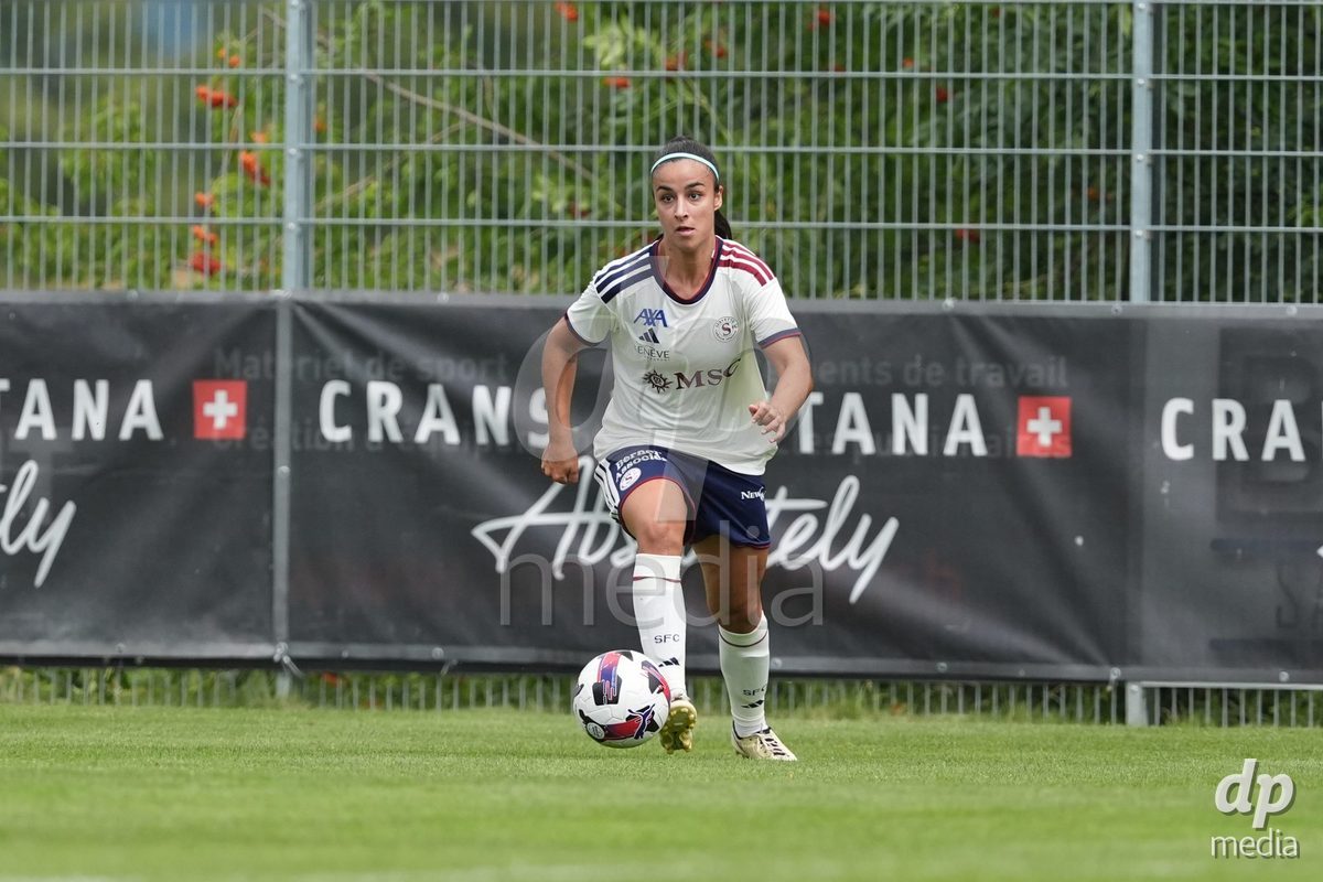 Crans-Montana, Switzerland - July 25: Hernandez Diaz Paola (6 SFCCF) during the AXA Women's Super League match between Servette FC Chenois Feminin and FC Sion Feminin at Stade du Christ-Roi on July 25, 2026 in Crans-Montana, Switzerland.