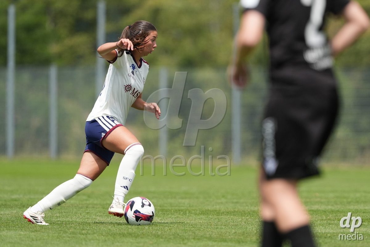 Crans-Montana, Switzerland - July 25: Lea Magali Sergeant-huet (16 SFCCF) during the AXA Women's Super League match between Servette FC Chenois Feminin and FC Sion Feminin at Stade du Christ-Roi on July 25, 2026 in Crans-Montana, Switzerland.