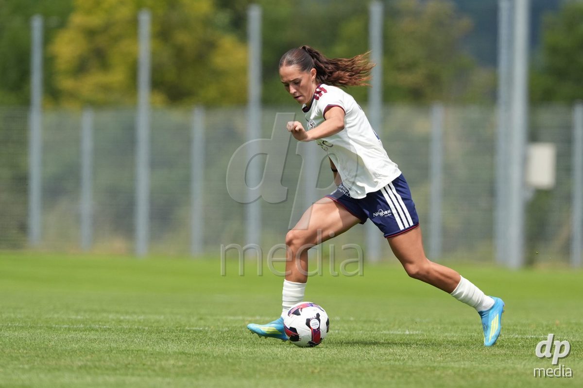 Crans-Montana, Switzerland - July 25: Amina Muratovic (23 SFCCF) during the AXA Women's Super League match between Servette FC Chenois Feminin and FC Sion Feminin at Stade du Christ-Roi on July 25, 2026 in Crans-Montana, Switzerland.