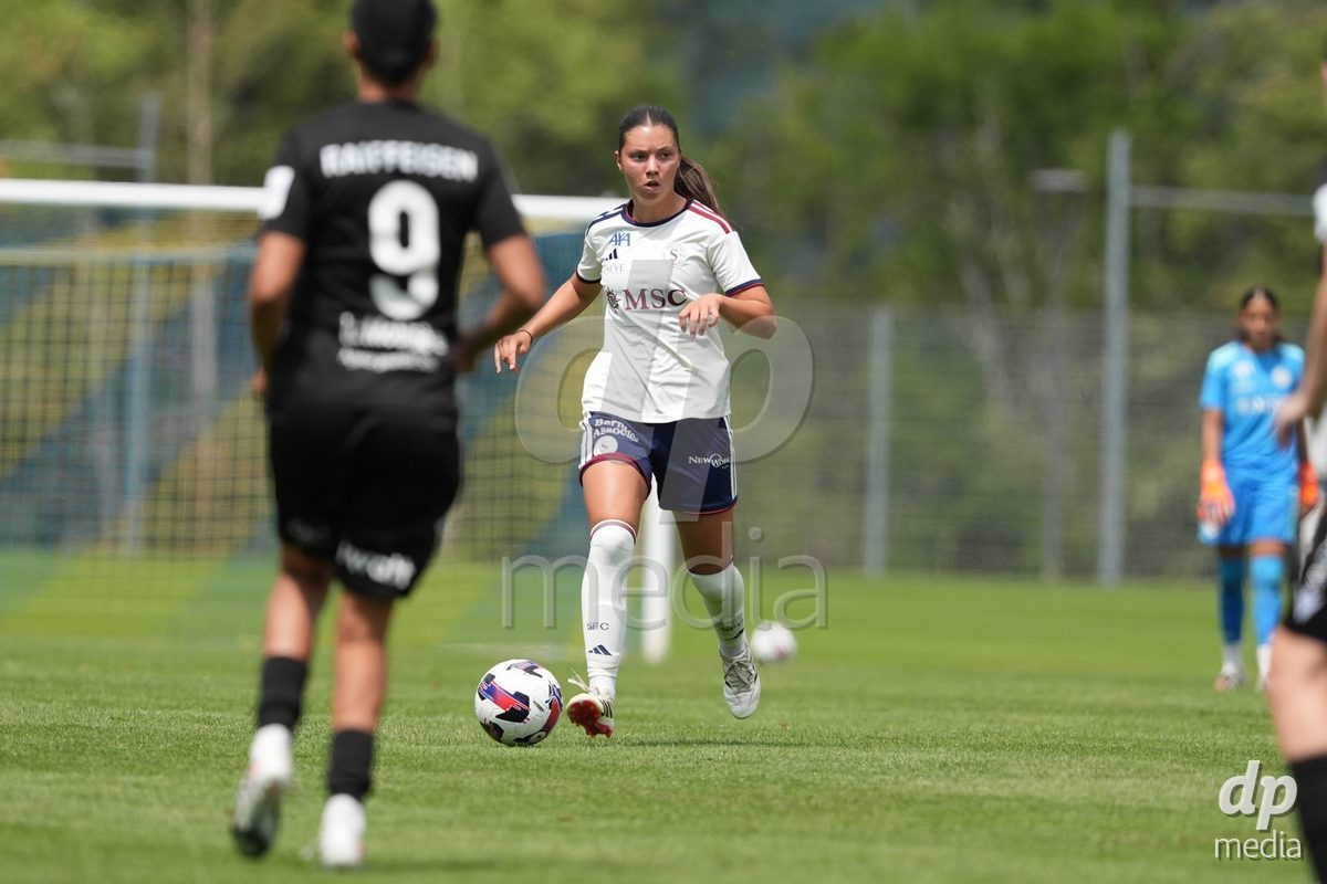 Crans-Montana, Switzerland - July 25: Lea Magali Sergeant-huet (16 SFCCF) during the AXA Women's Super League match between Servette FC Chenois Feminin and FC Sion Feminin at Stade du Christ-Roi on July 25, 2026 in Crans-Montana, Switzerland.