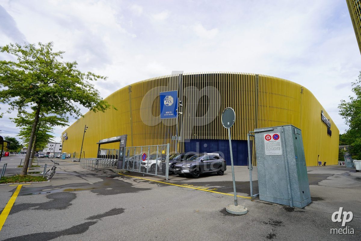 Luzern, Switzerland - August 28: General view outside the stadium prior to the AXA Women's Super League match between FC Luzern and FC St. Gallen 1879 at thermoplan arena on August 28, 2026 in Luzern, Switzerland.