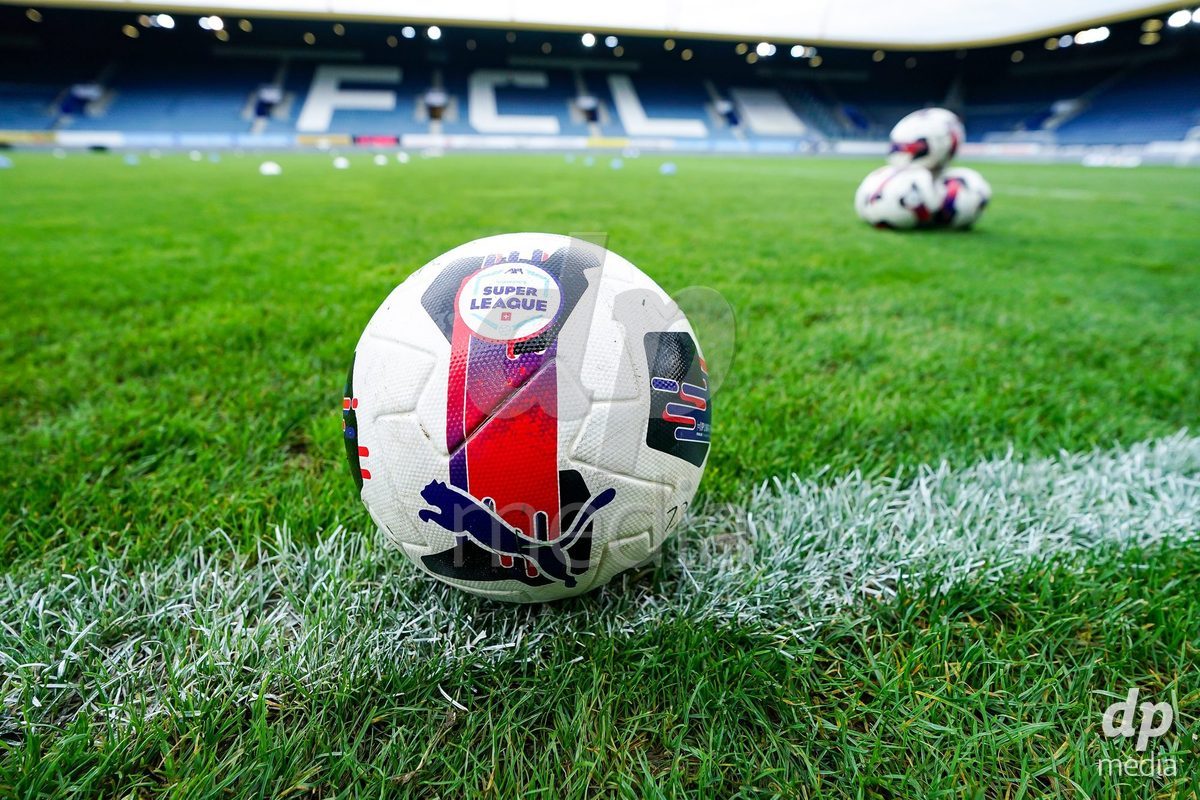 Luzern, Switzerland - August 28: AXA Women's Super Leauge match football shown prior to the AXA Women's Super League match between FC Luzern and FC St. Gallen 1879 at thermoplan arena on August 28, 2026 in Luzern, Switzerland.