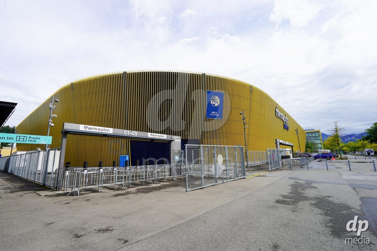 Luzern, Switzerland - August 28: General view outside the stadium prior to the AXA Women's Super League match between FC Luzern and FC St. Gallen 1879 at thermoplan arena on August 28, 2026 in Luzern, Switzerland.