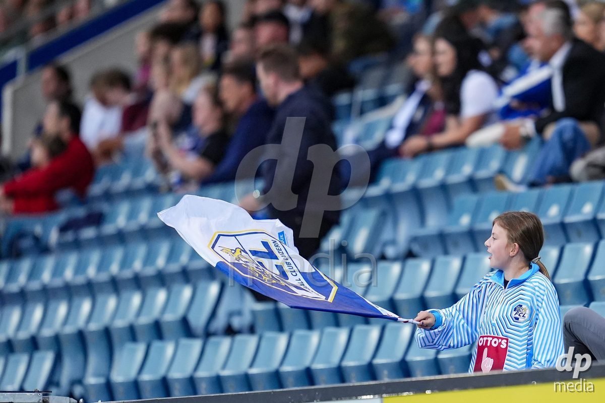 Luzern, Switzerland - August 28: Fan of FC Luzern during the AXA Women's Super League match between FC Luzern and FC St. Gallen 1879 at thermoplan arena on August 28, 2026 in Luzern, Switzerland.