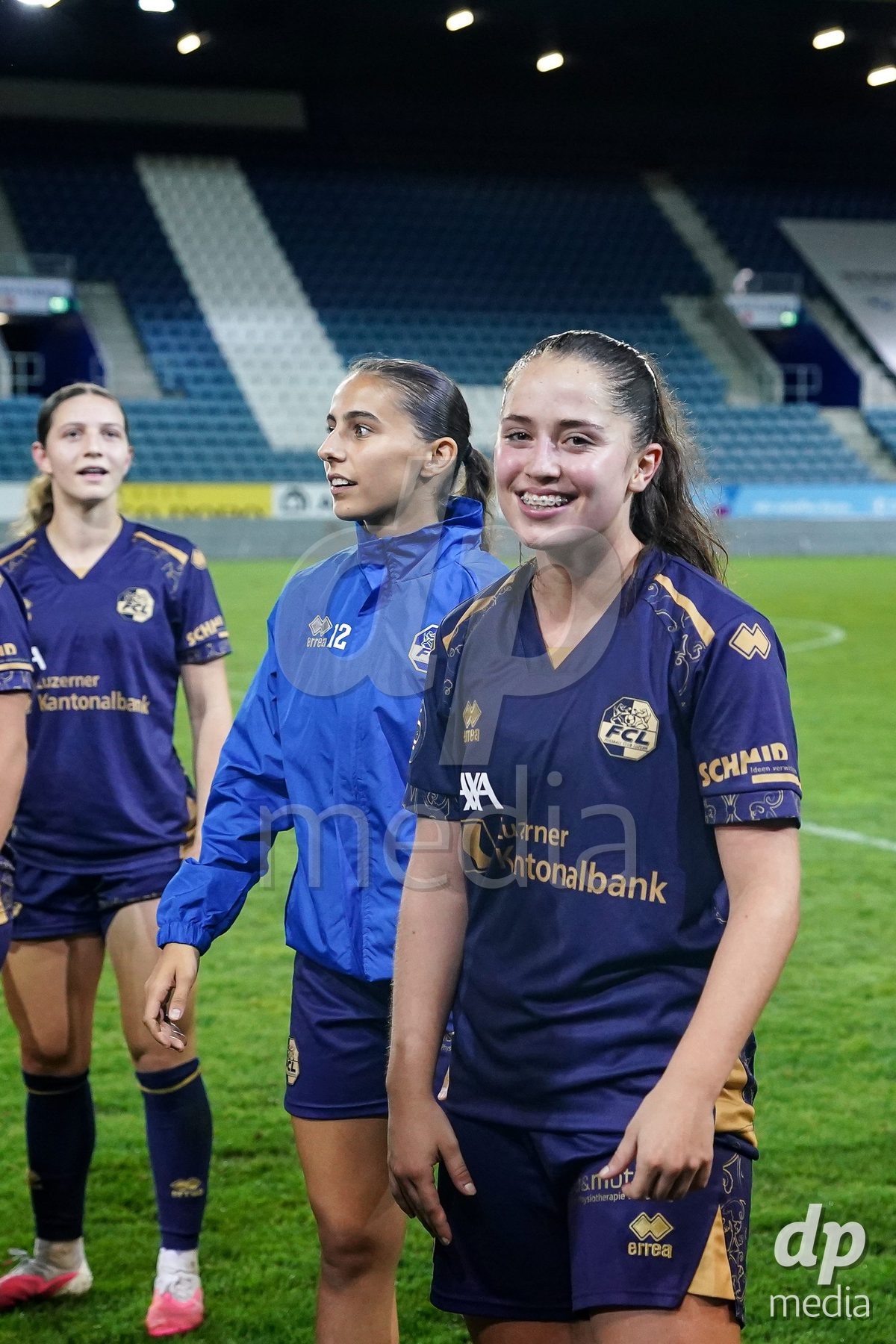 Luzern, Switzerland - August 28: Melissa Rondalli of FC Luzern celebrates the victory during the AXA Women's Super League match between FC Luzern and FC St. Gallen 1879 at thermoplan arena on August 28, 2026 in Luzern, Switzerland.