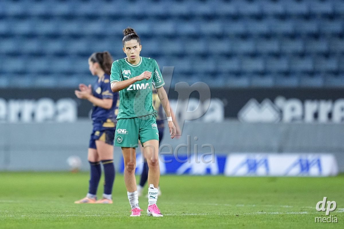 Luzern, Switzerland - August 28: Julia Ruf of FC St. Gallen looks dejected and disappointed after the loss during the AXA Women's Super League match between FC Luzern and FC St. Gallen 1879 at thermoplan arena on August 28, 2026 in Luzern, Switzerland.