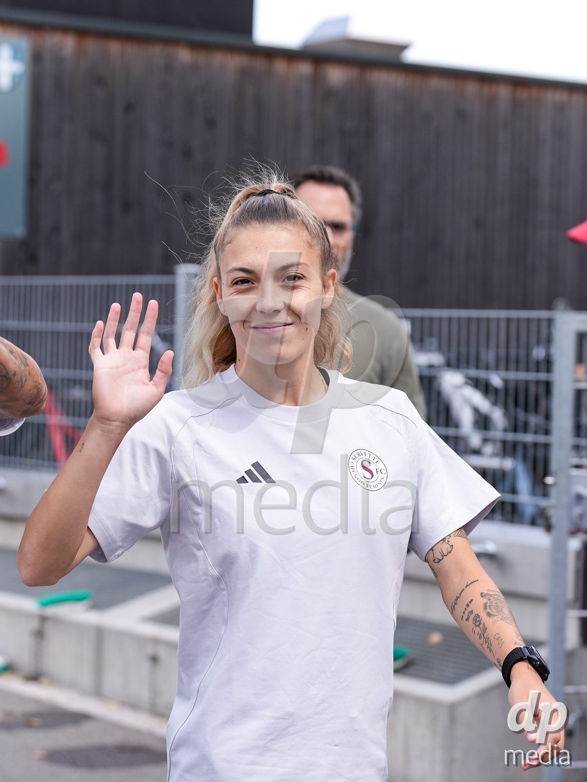 Geneva, Switzerland - August 29: Players arrival of Servette during the AXA Women's Super League match between Servette FC Chenois Feminin and FC Basel 1893 at Stade de Trois-Chene on August 29, 2026 in Geneva, Switzerland.