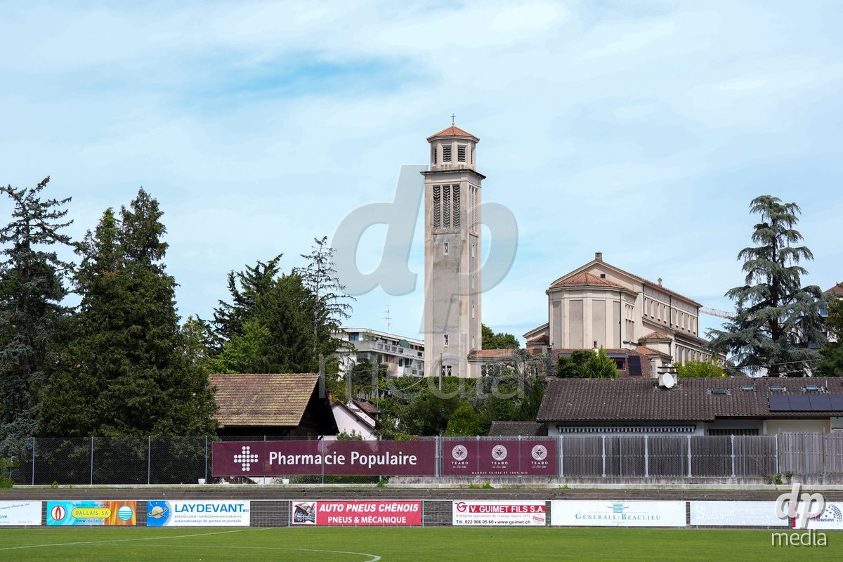 Geneva, Switzerland - August 29: General view inside the venue during the AXA Women's Super League match between Servette FC Chenois Feminin and FC Basel 1893 at Stade de Trois-Chene on August 29, 2026 in Geneva, Switzerland.